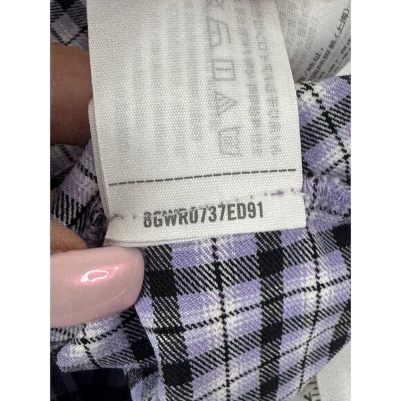 Hollister Y2K Purple Plaid M Crop Top Grunge Academia Prep Clueless Aesthetic - Picture 5 of 9